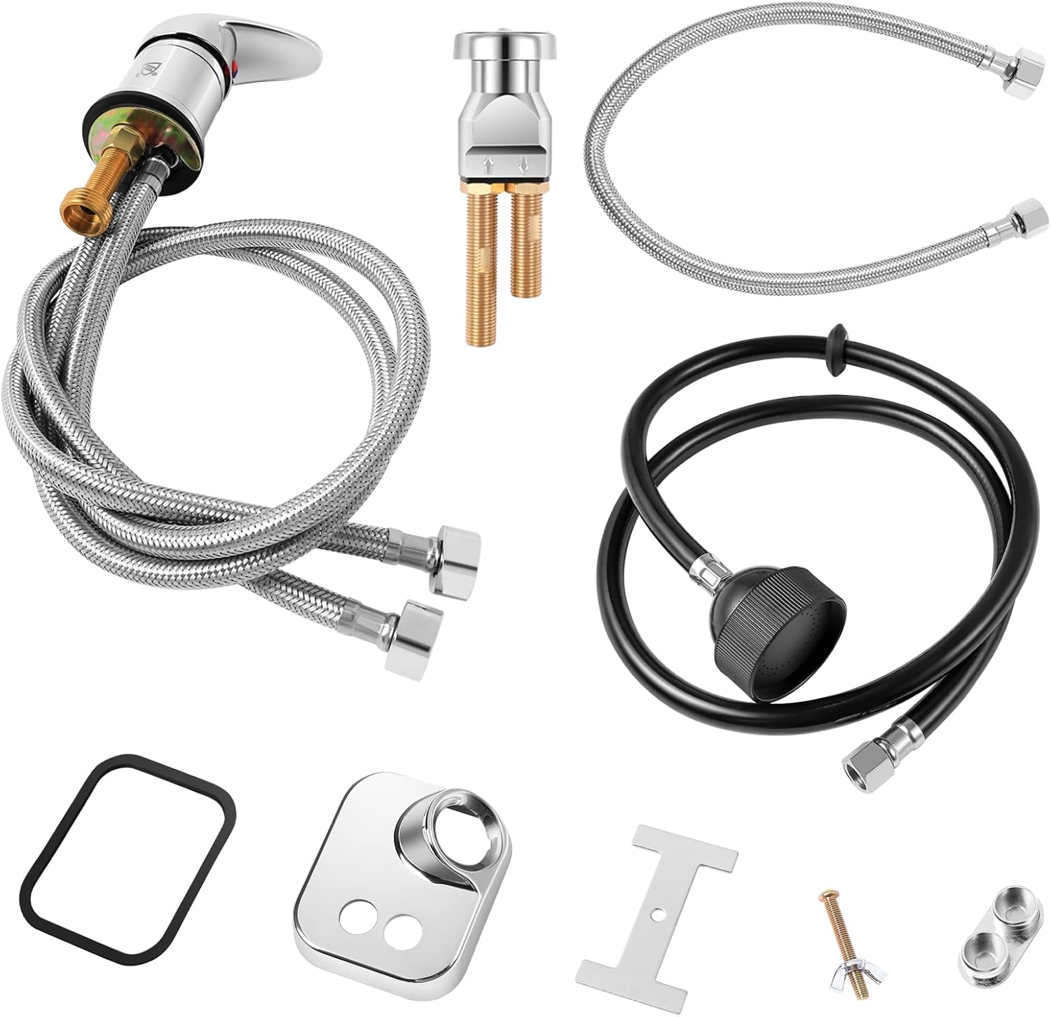 Salon Shampoo Bowl Faucet Sprayer Vacuum Breaker Sink Hose