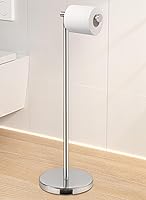 Vista 10 de KES Soporte de papel higiénico de 26 pulgadas de alto (versión más grande), soporte de rollo de papel higiénico independiente con base pesada