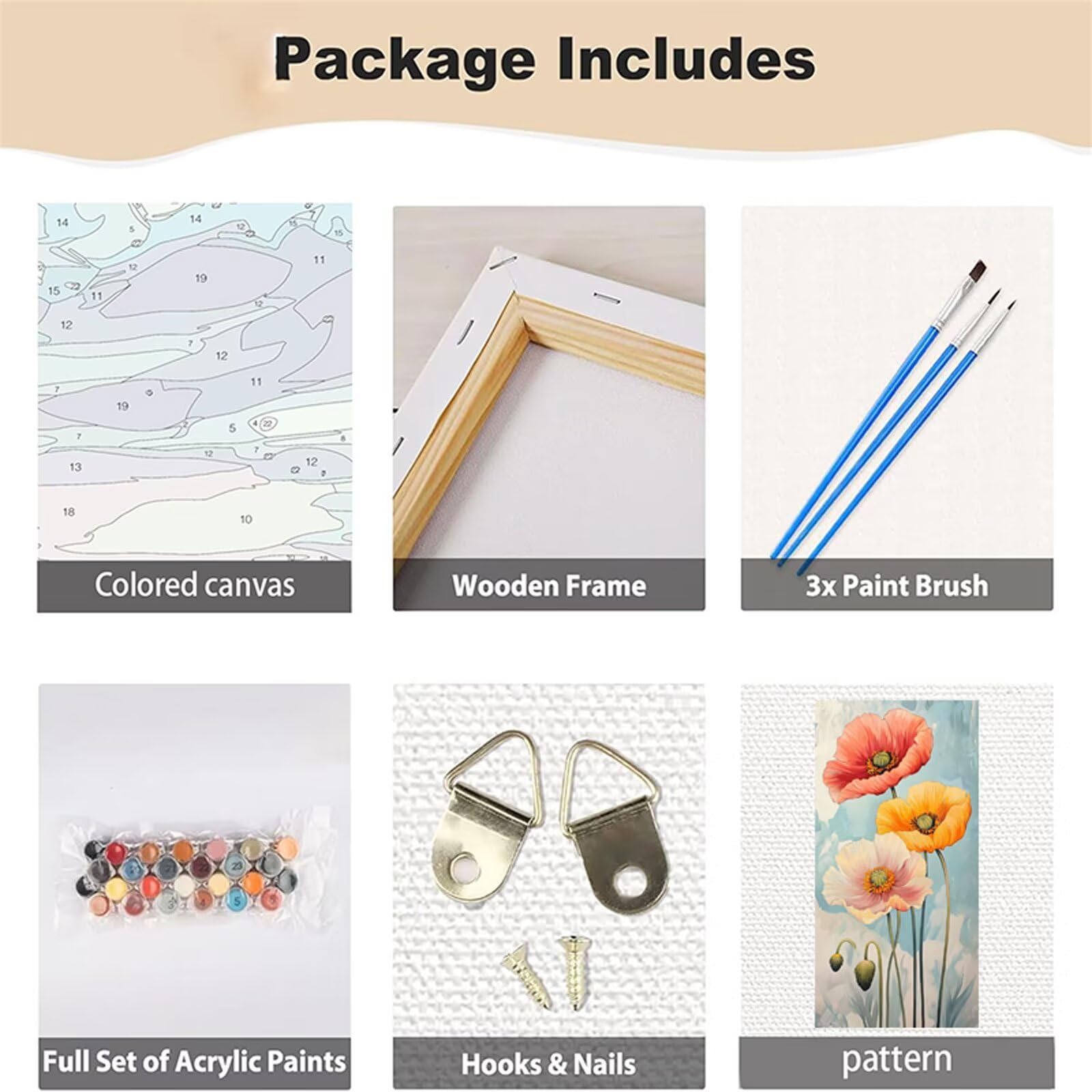 Malen Nach Zahlen Erwachsene Blume Malen Nach Zahlen Abstrakt DIY Set Erwachsene Malen-Nach-Zahlen mit Rahmen Leinwand Ölgemälde Set mit Pinsels Acrylfarben, Dekor Geschenke für Frauen 40x80cm k-1207