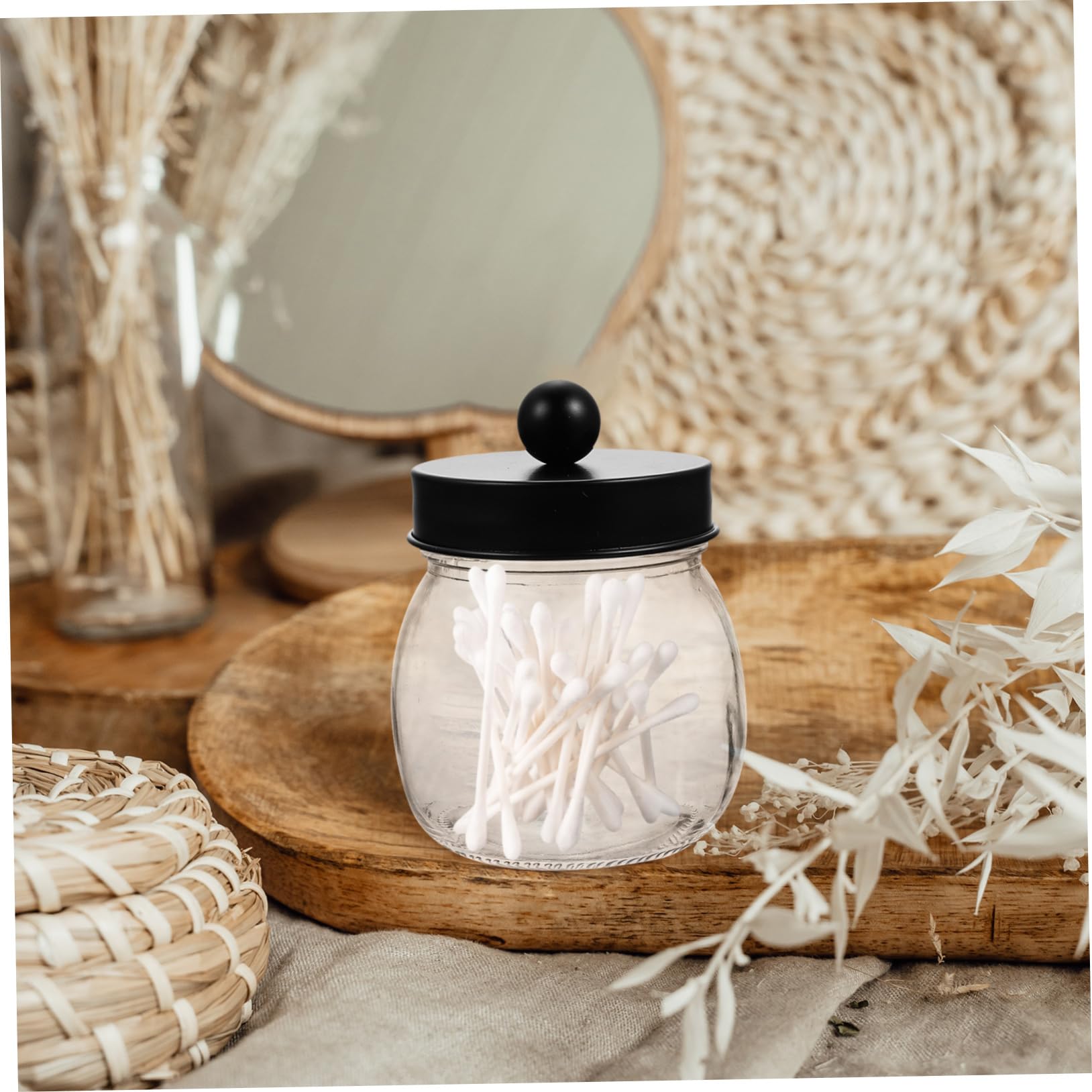 SHOWERORO 3stücke Vorratsdosen Mit Deckel Aufbewahrung Für Wattestäbchen Wattepads Und Baumwollbällchen Badezimmer Organizer Für Kosmetische Utensilien Und Accessoires
