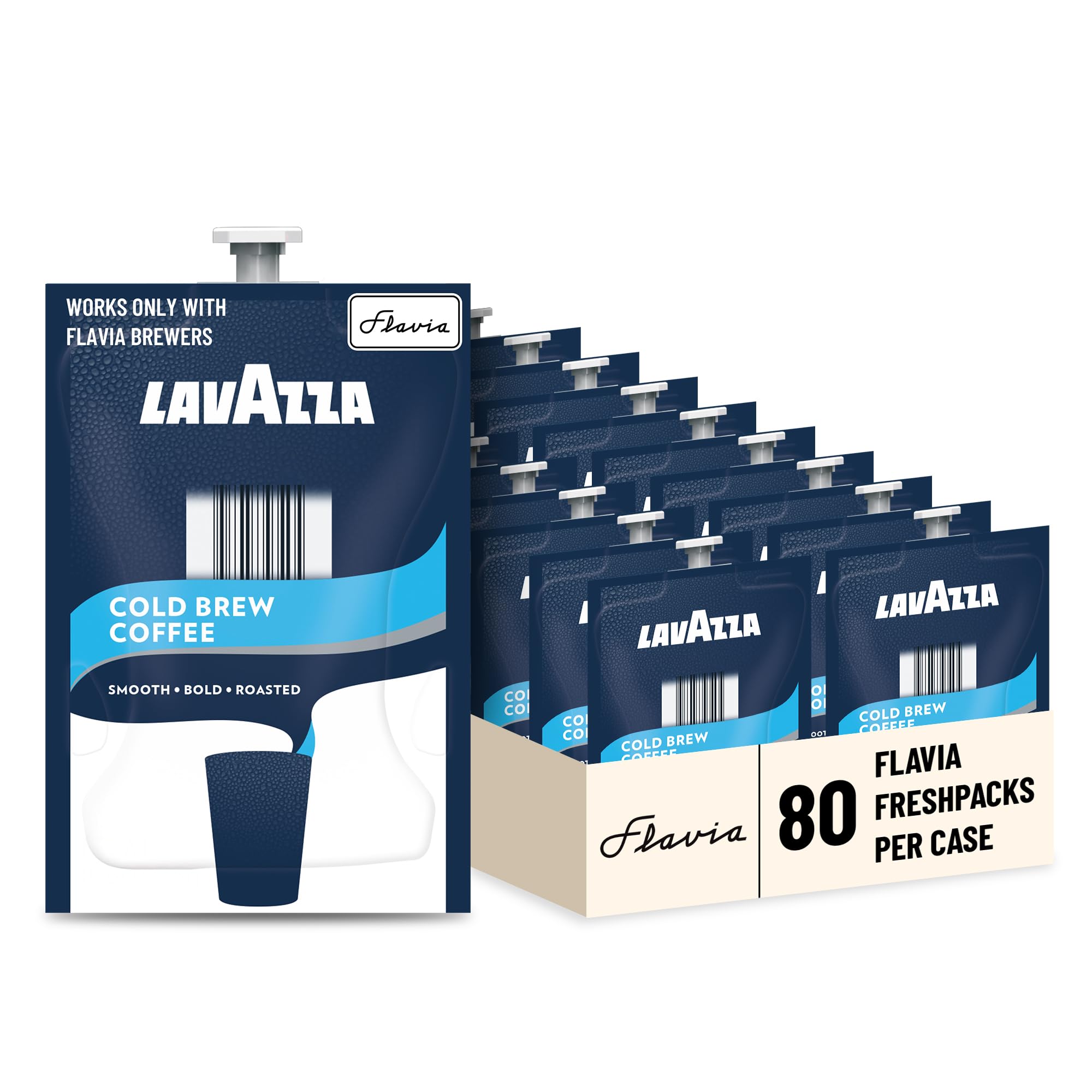 FlaviaLavazza Cold Brew Coffee Freshpacks works only with Flavia Brewers (Case of 80)