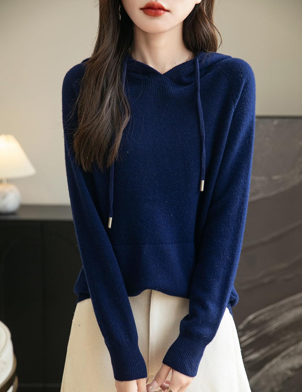 Chanyarn Women's 100% Merino Wool Hoodies 2025 Fall Winter Warm Soft Sweater Long Sleeve Knitted Sweatshirt with Pocket - Image 3