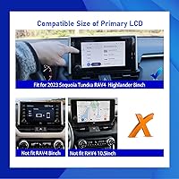 Vista 3 de Sequoia 2023 Protector de pantalla para Toyota RAV4 Sequoia Highlander Tundra 2023 Protector de pantalla táctil de 8 pulgadas, accesorios RAV4
