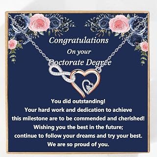 Doctorate Graduation Necklace With Massage Card Doctorate Degree Congratulations Gift Doctoral Graduation Jewelry
