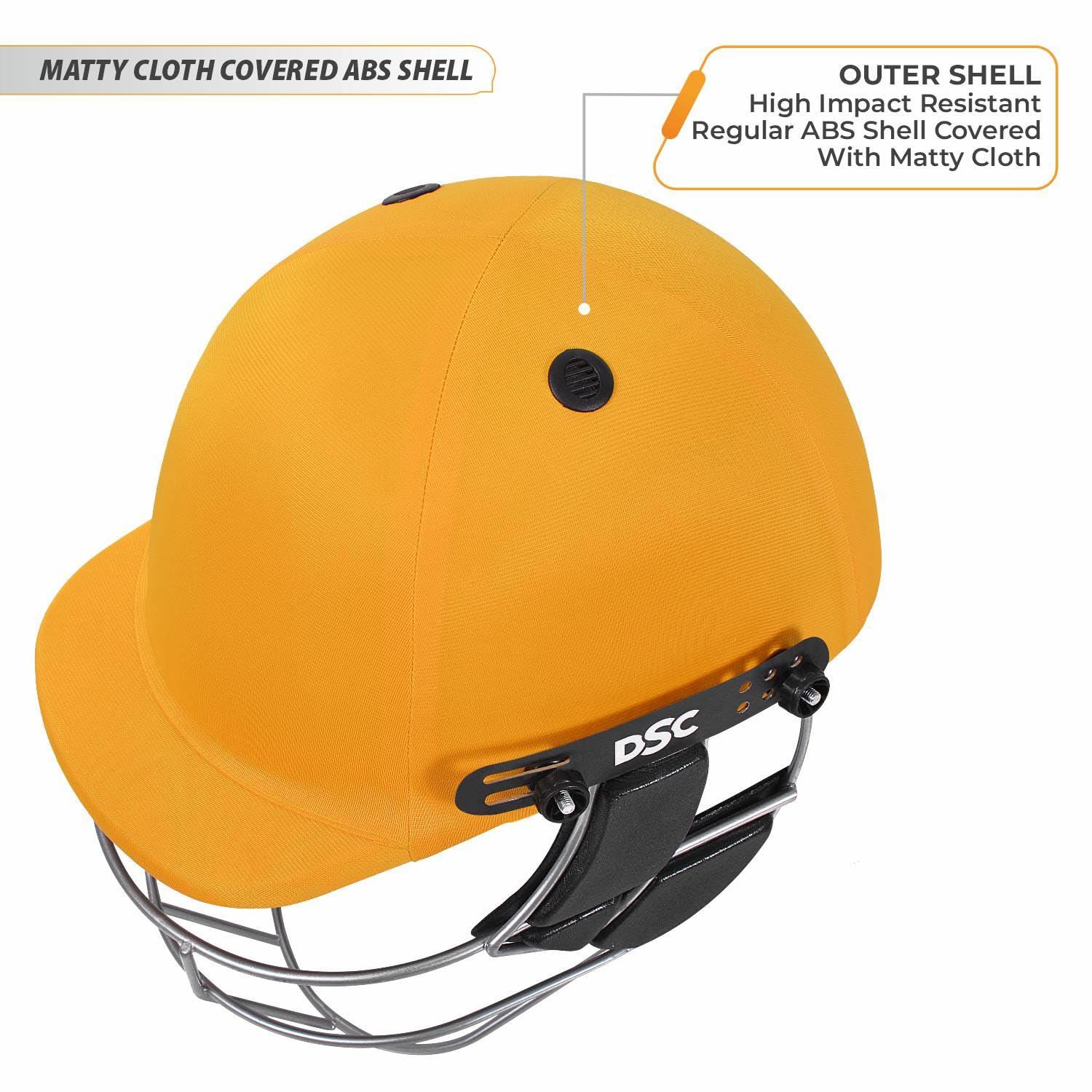 DSC DEFENDER Cricket Helmet for Men & Boys (Adjustable Steel Grill | Back Support Strap | Light Weight | size:Extra Small (Yellow) 4