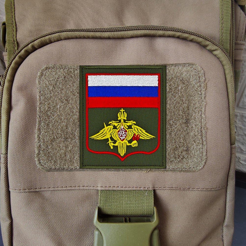2 szt./zestaw flaga rosyjska haftowana naszywka aplikacja dwugłowy orzeł haftowana odznaka morale opaska wojskowa łatka