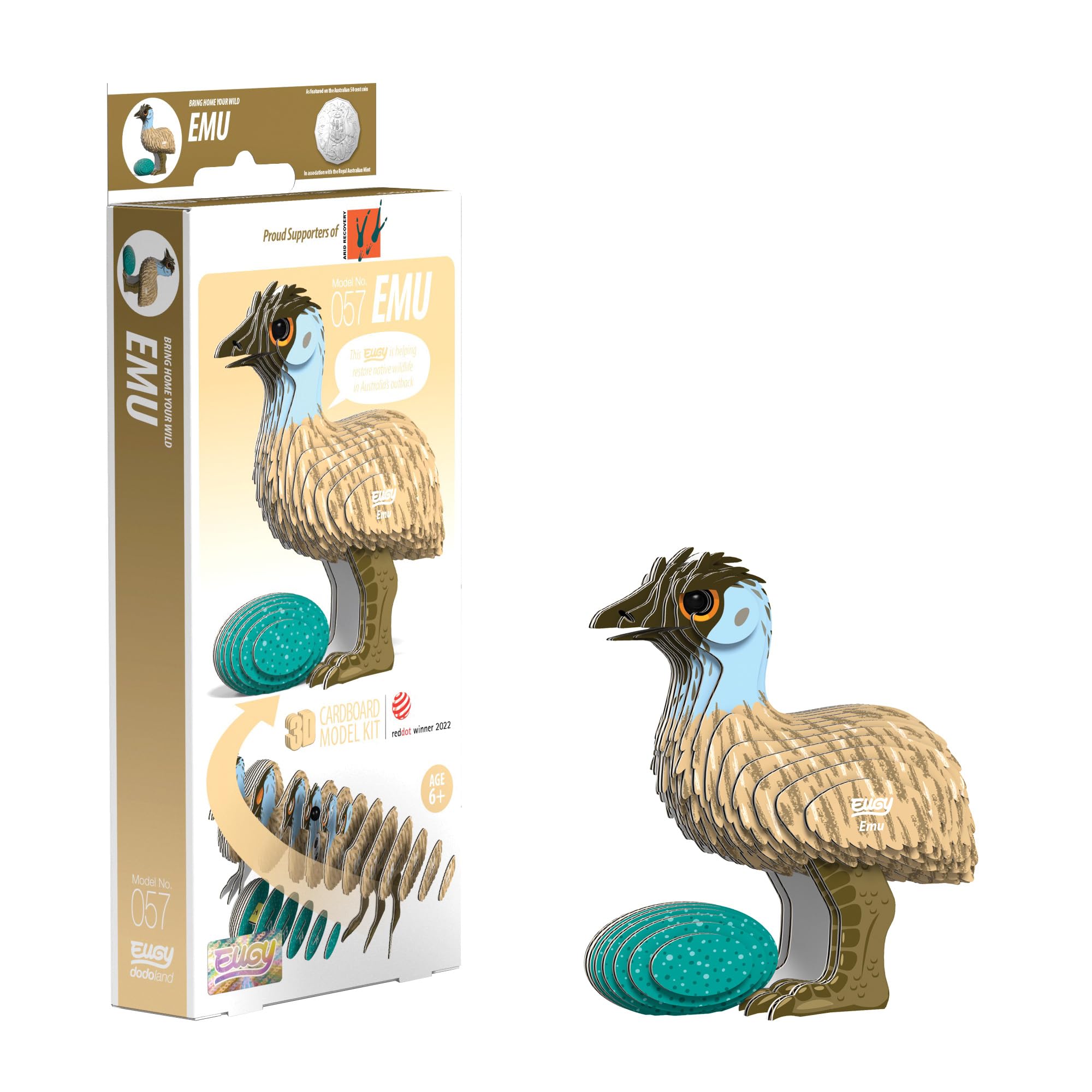 EUGY Emu 3D Model Craft Kit