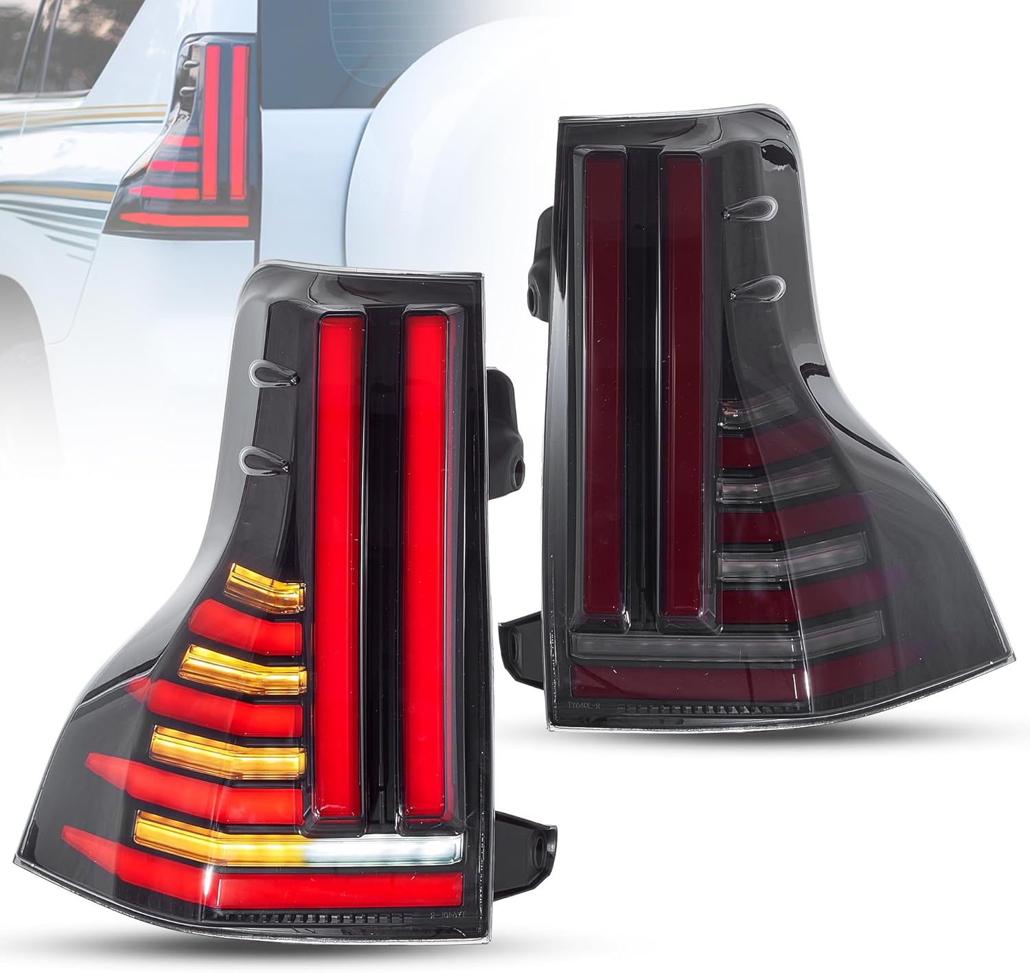 VLAND LED Tail Lights Compatible With LEXUS GX 460 GX400 2010-2022, W/Sequential Turn Signal, Smoked Lens, Dynamic Rear Lights