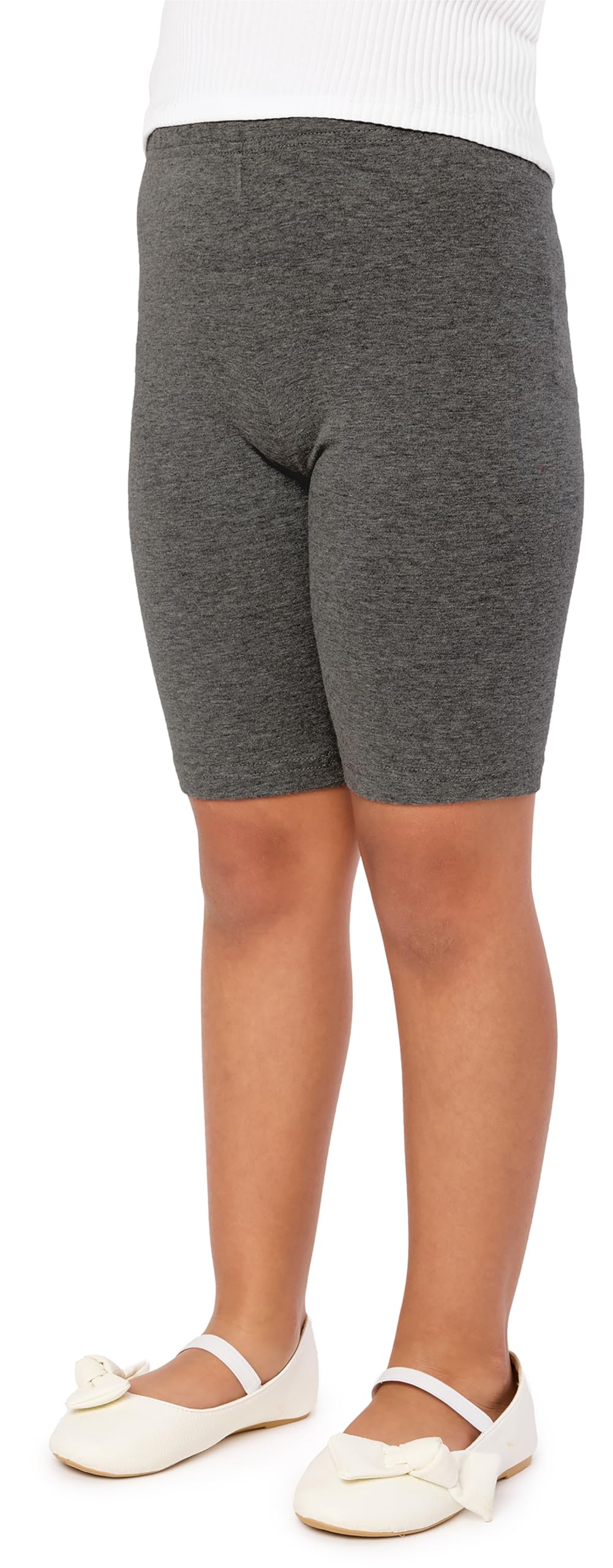 Merry Style Girl's Short Leggings MS10-227(Dark Melange, 9-Years)