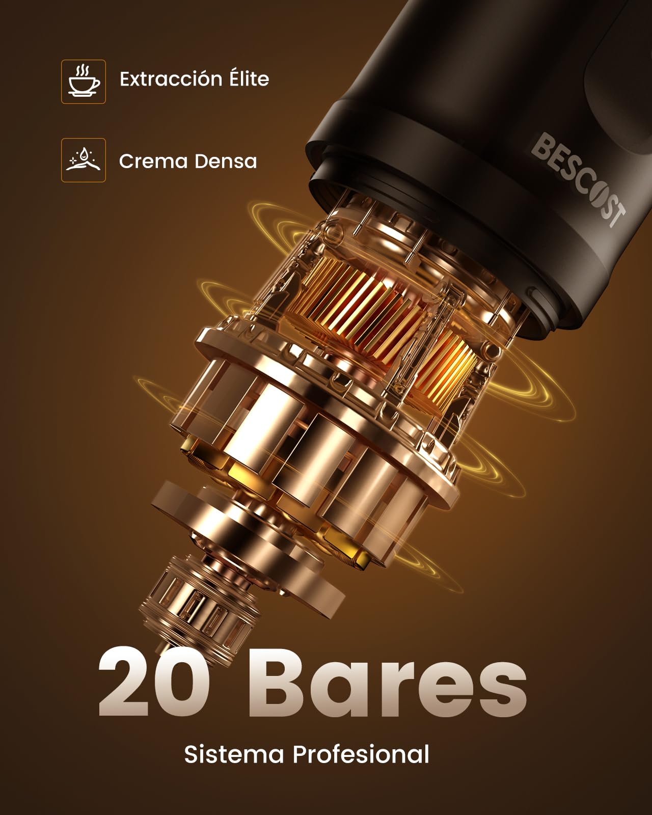 Cafetera Portátil Cápsulas Espresso, Máquina de Café Portátil de 20 Bares, USB-C, 9600mAh, Compatible con Cápsula y Café Molido, Calefacción en 3" minute para RV, Camping, Barco, Oficina