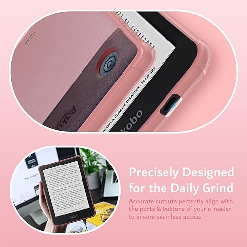 Vista 31 de TUDIA SKN - Funda diseñada para Kobo Clara 2E (6 pulgadas), esquinas reforzadas, a prueba de golpes, delgada, antiamarilleamiento, parte trasera