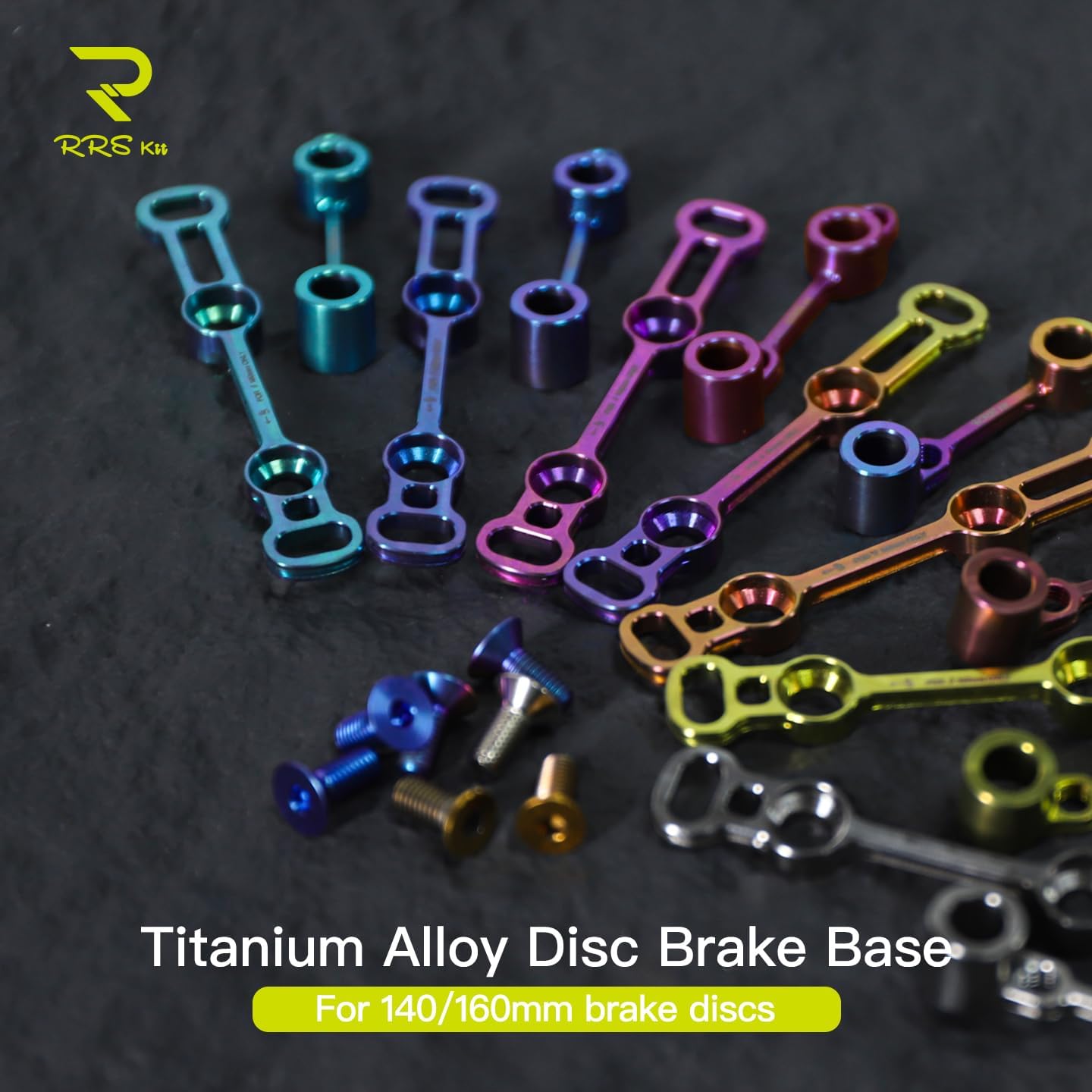 Bicycle 160mm Disc Brake Rotor Titanium Alloy Ultralight Base Converter Mount Front Rear Disc Brake Base Road Bike (Rear brake base)