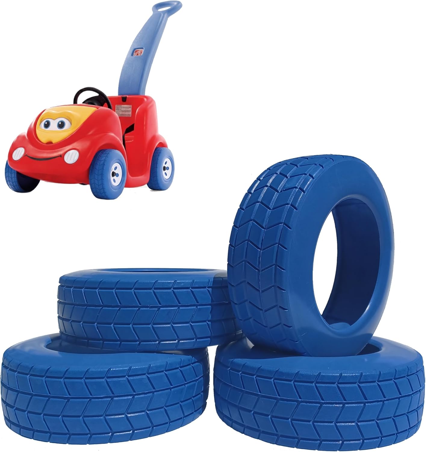 Quiet Cruisers Compatible with Step2 Push Around Buggy (Red Car)