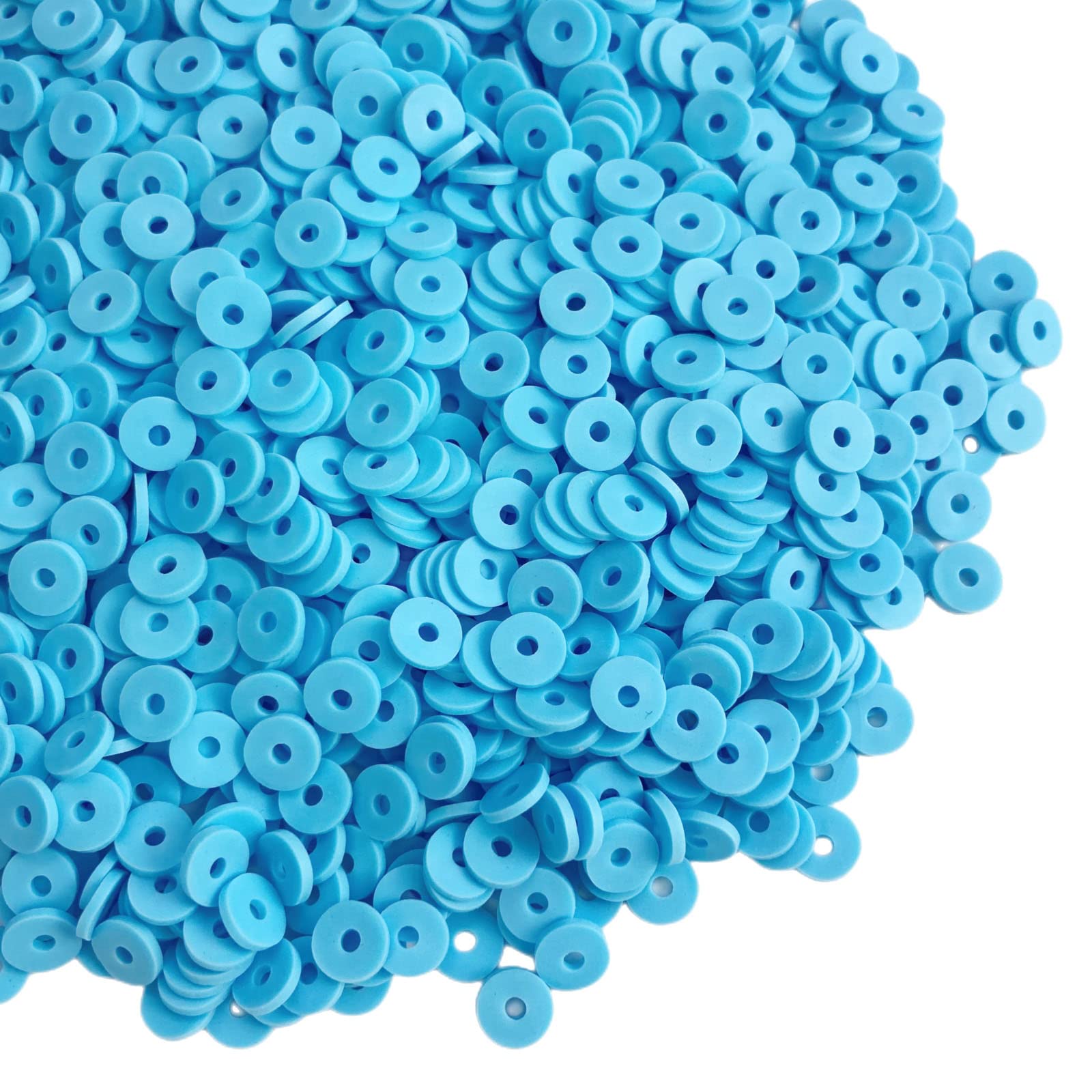 Jmassyang 5000 Pieces Polymer Clay Beads 6mm Heishi Beads Flat