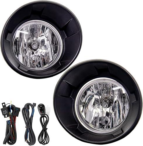 Miniatura 2 de Reemplazo de montaje de luz antiniebla para Chevy Camaro 2010 2011 2012 2013 con bombillas halógenas y bisel negro (lente transparente)