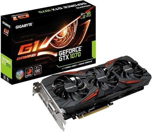 GIGABYTE GV-N1070G1 GAMING-8GD REV2.0 GeForce GTX 1070 G1 Computer Graphics Card