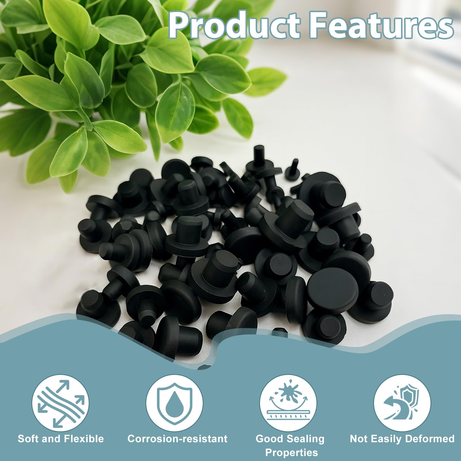 Lotnery Rubber bungs for holes 80 Pieces - Image 3