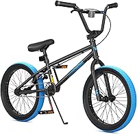 Vista 12 de 67i - Bicicleta BMX para niños de 18/20 pulgadas, bicicleta para niños de 8 a 12 años con freno U delantero y trasero, asiento ajustable, horquilla
