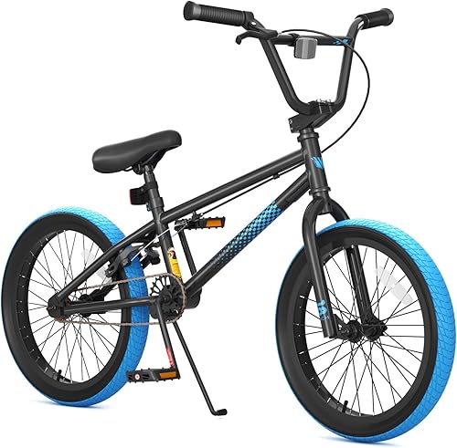 Miniatura 12 de 67i - Bicicleta BMX para niños de 18/20 pulgadas, bicicleta para niños de 8 a 12 años con freno U delantero y trasero, asiento ajustable, horquilla