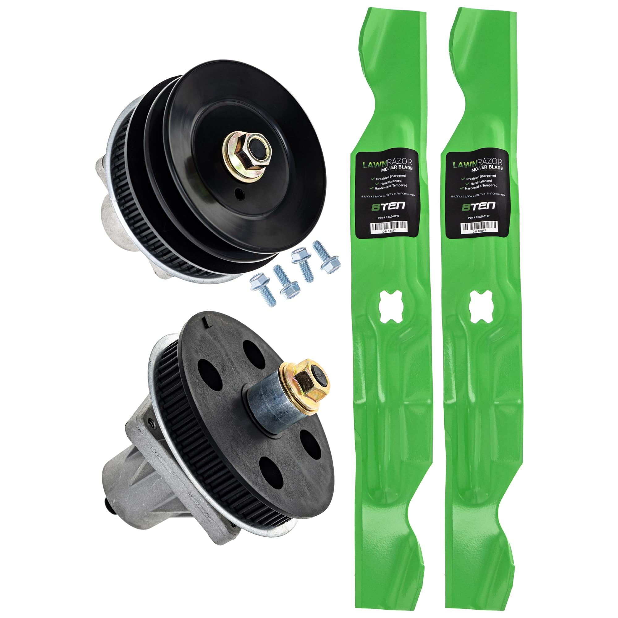 Amazon.com : 8TEN Blade Spindle Deck Kit for Cub Cadet Troy Bilt