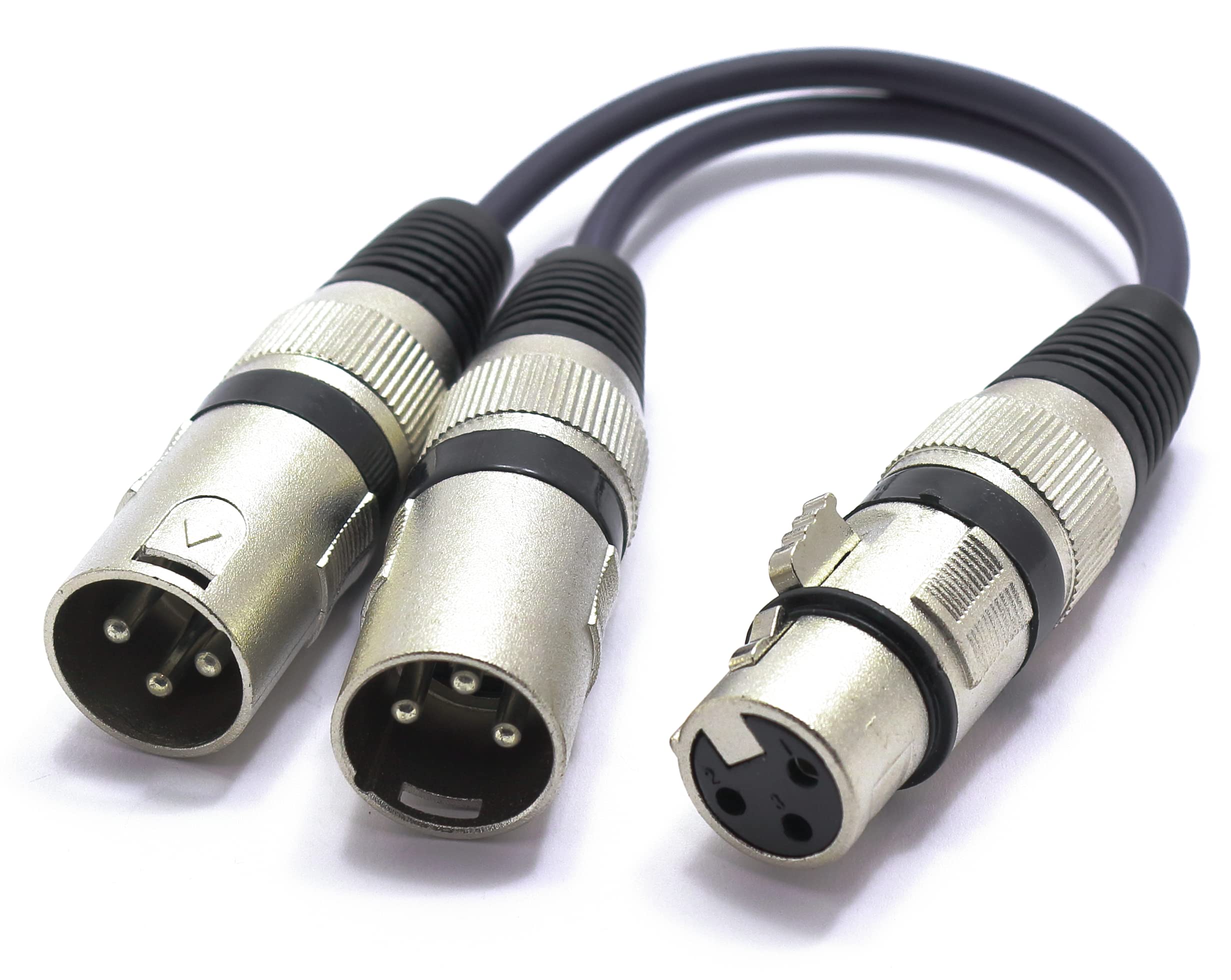 Rozdzielacz XLR Splitter Kabel VITALCO Adapter XLR Żeński na 2x Męski 3 PIN Mikrofonowy Audio Y-Splitter