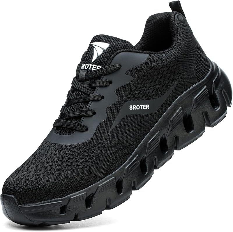 HEOAARG Chaussures de Sécurité Hommes Femme Embout Acier Chaussures de Travail Légère Respirant Antidérapante Basket Securite