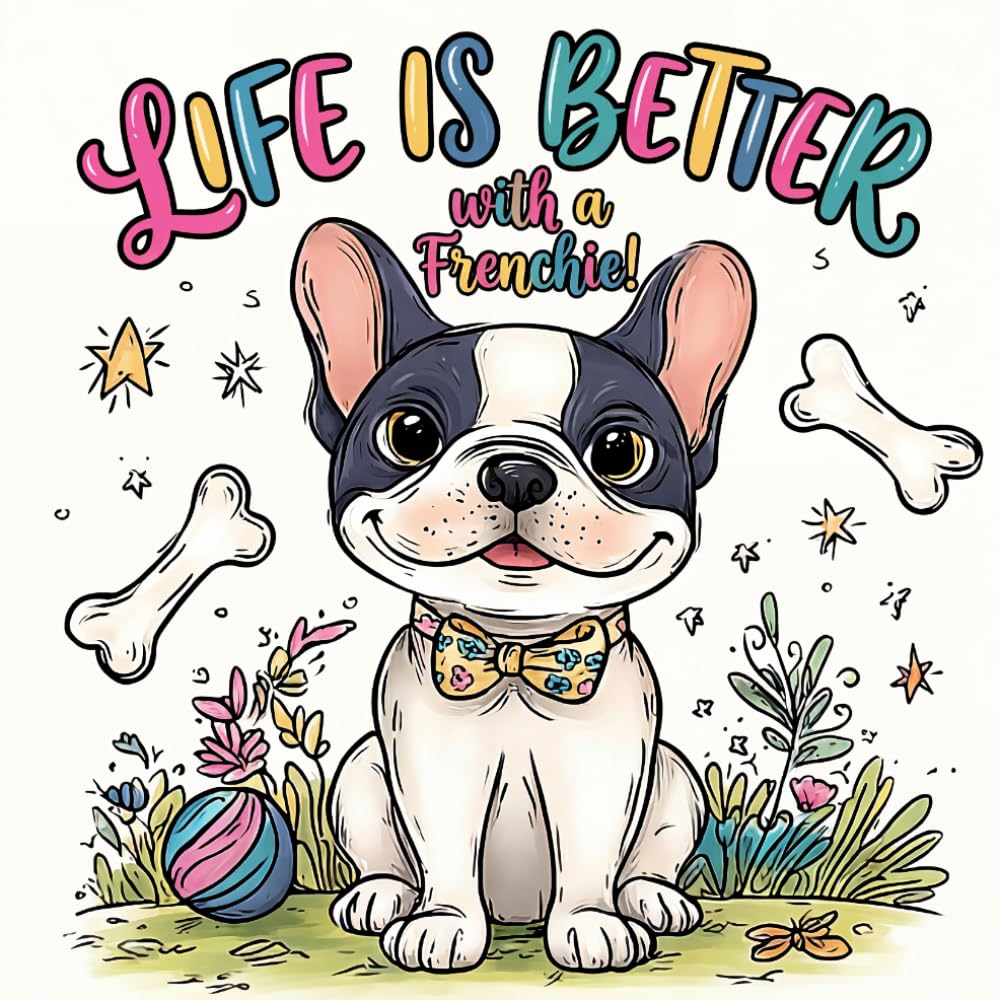 Life is Better with a Frenchie!: A Fun Coloring Book for Kids