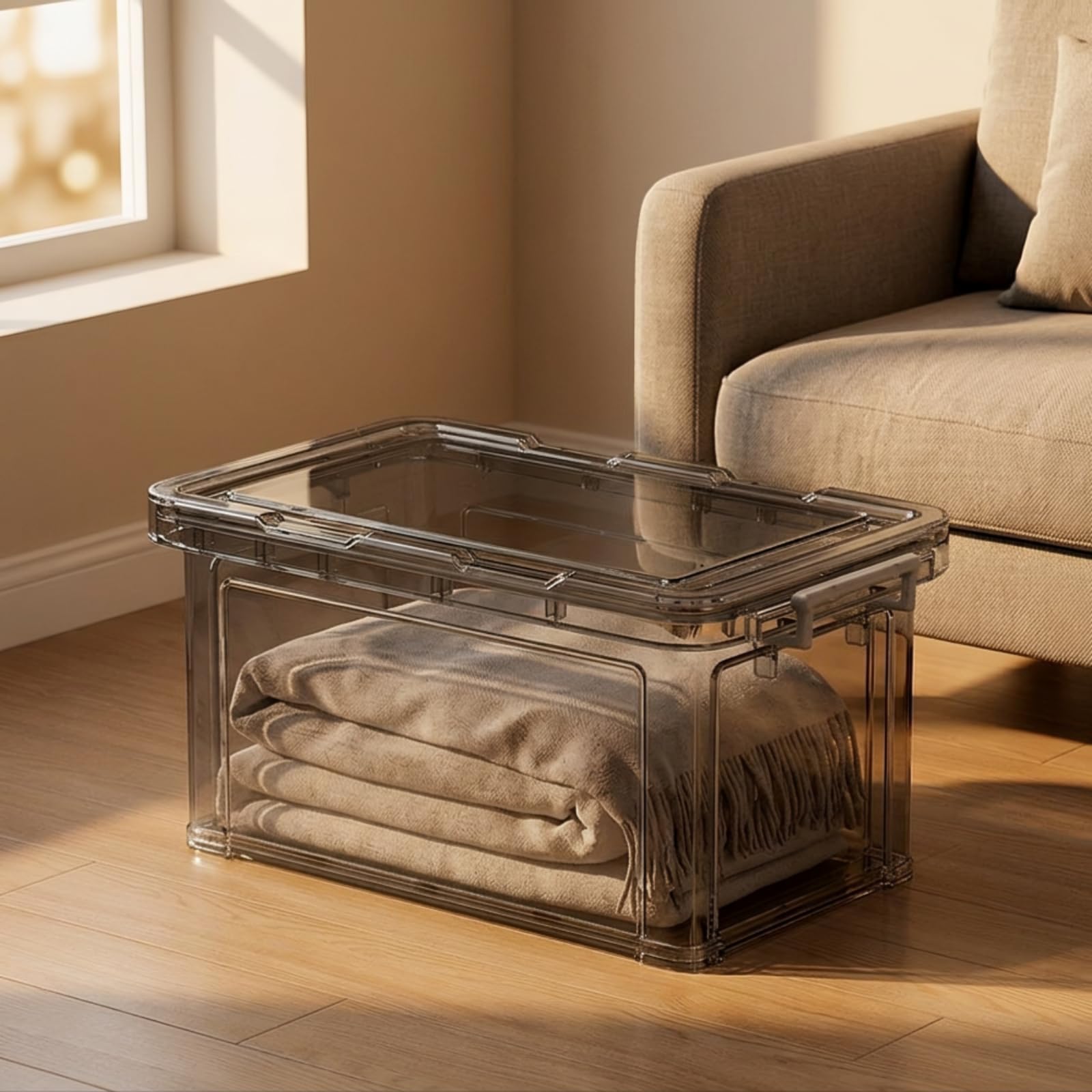 predolo Scatola Rettangolare Impilabile, Trasparente, 5XL 66x44x30.5cm