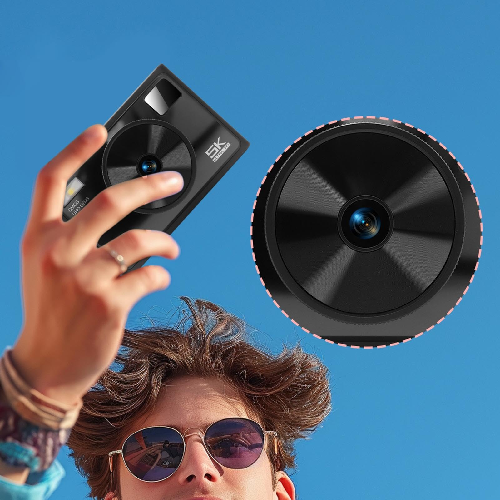 Aparat lustrzany, aparat cyfrowy podróżny Przenośny aparat cyfrowy | Fotografica Supplies, 72MP Vlogging Urządzenia, narzędzie do robienia fotografii, akcesoria fotograficzne dla dorosłych