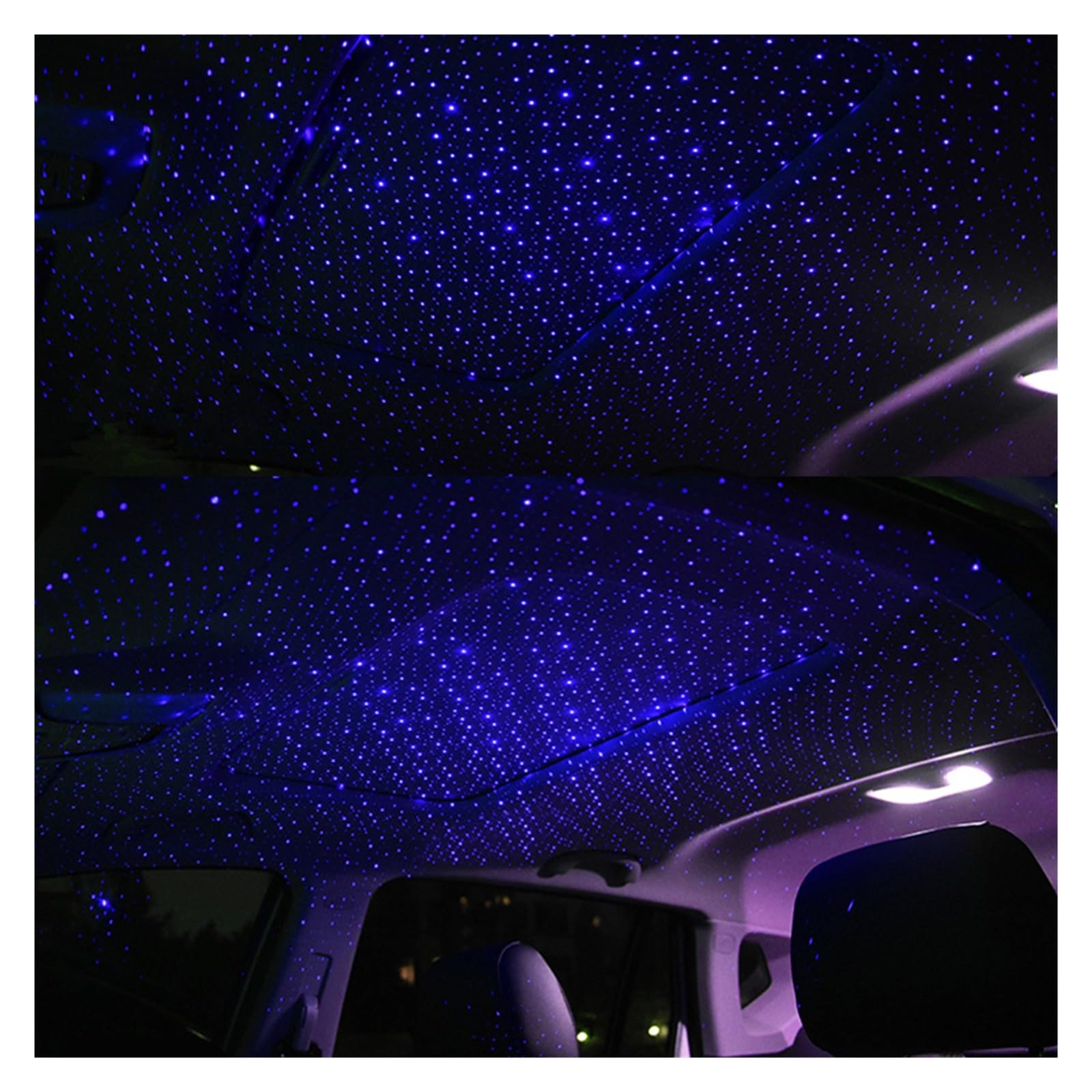 Oświetlenie Wnętrza Samochodu 5V USB Lampa Otoczenia Wnętrza Samochodu Niebieski Dach Star Light Starry Rotatation Remote Control