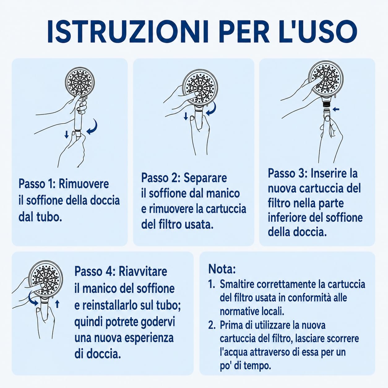 Cobbe Filtro per Soffione Doccia con ASIN B0CSYYD9HD, B0CXP5WM77, B0CXP12QDQ, Filtro di Ricambio 20 Strati per Acqua Dura, Pulizia e Rimozione di Cloro e Sostanze Nocive
