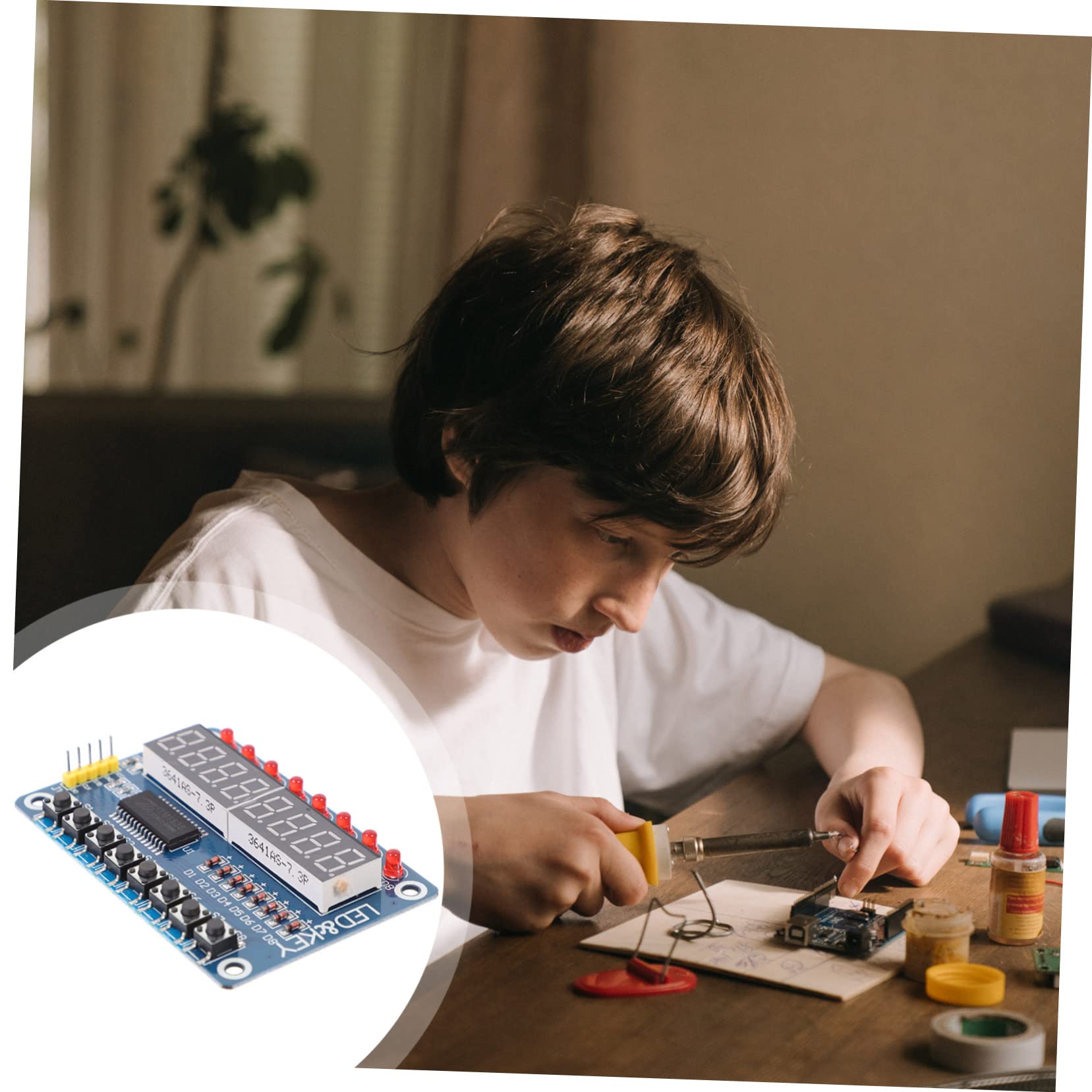 12pièces Module Affichage Led Clés Affichage Numérique Bits Pour Microcontrôleur Intégration Pratique Et Design Compact