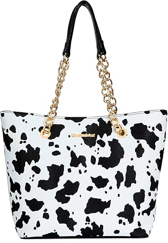 Miniatura 6 de Montana West Bolsa Tote para Mujeres Bolsos de Mano con Asa Superior de Cadena Negro Multi,A1-café,Negro,Marrón,Marrón Multicolor,marrón,