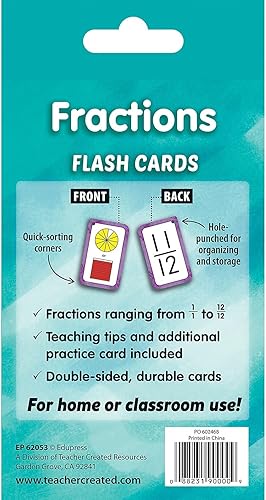 Miniatura 3 de Teacher Created Resources Tarjetas Flash de Fracciones (EP62053)