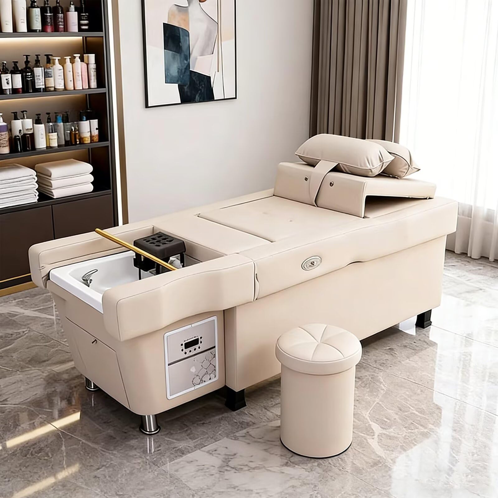 Lettino massaggiante Head SPA per shampoo, elettrico e regolabile, ideale