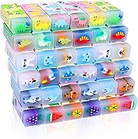 MEZHOBBY 35PCS Cute Animal Erasers for Kids - Bulk Assorted Pack with Pets, Dinosaurs, Fruits & More for School & Parties