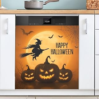 Halloween Design Dishwasher Magnet Cover for Kitchen, 23x26 Inches
