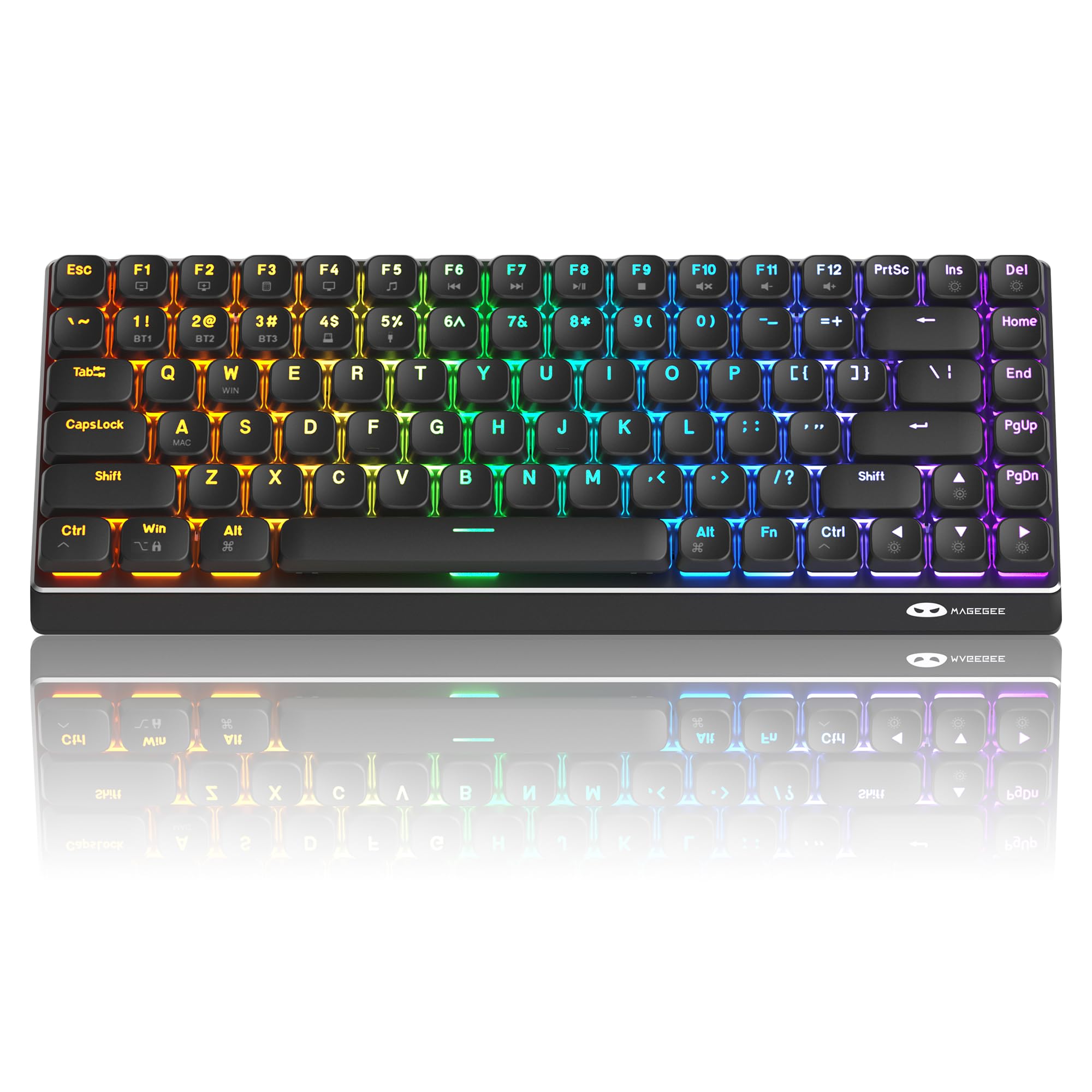 Camiysn Wireless RGB Mechanical Keyboard Moon84 Triple Mode 2.4GHz/BT/USB-C Wired Office Black Keyboard for Computer/Desktop/PC/Laptop/Surface/Smart