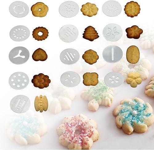 Miniatura 5 de Kit de pistola de prensa de galletas para hornear galletas con 8 boquillas de glaseado, 13 discos de galletas y bolsa de galletas, juego de