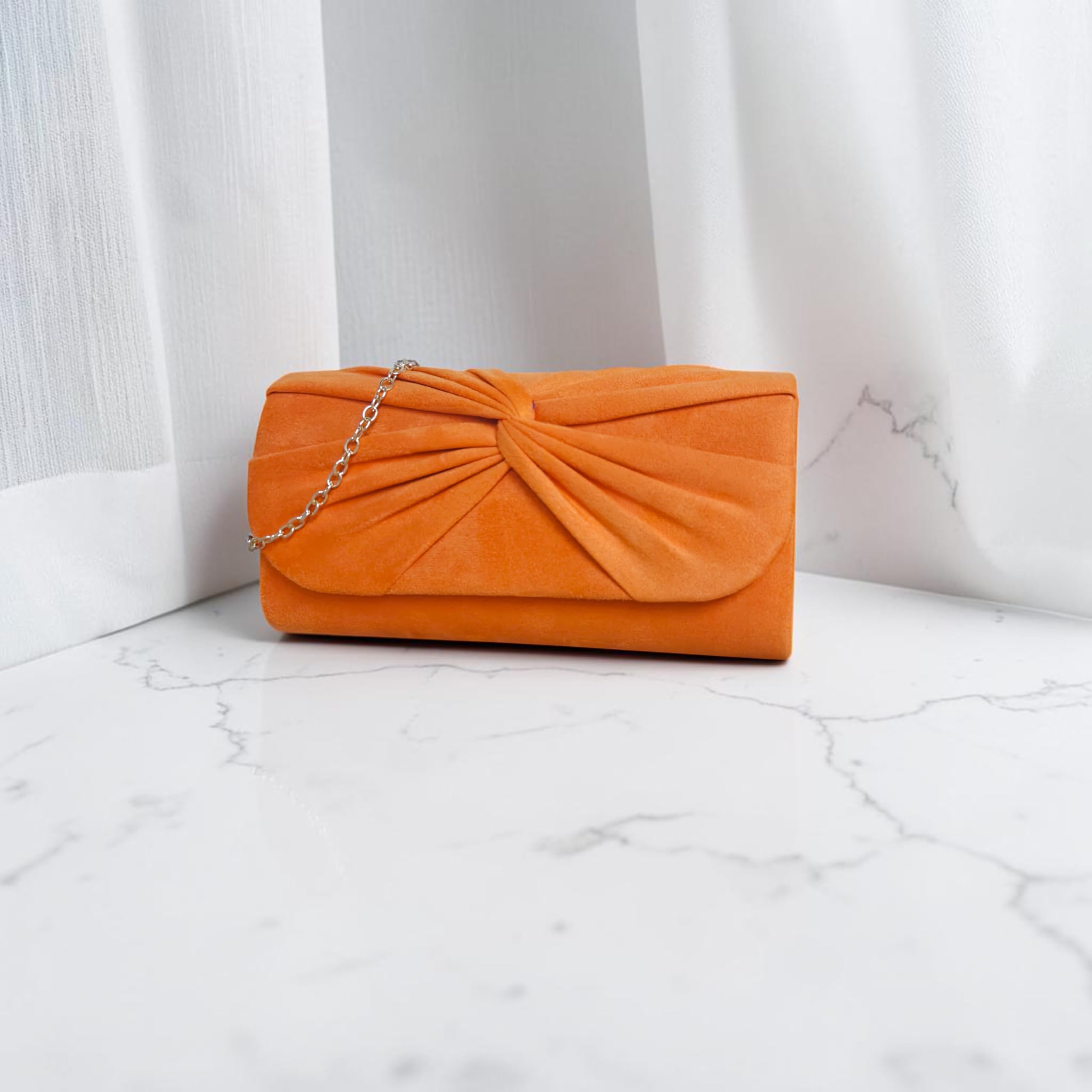 Sac à main en daim plissé pour bal de fin d'année, mariage, soirée