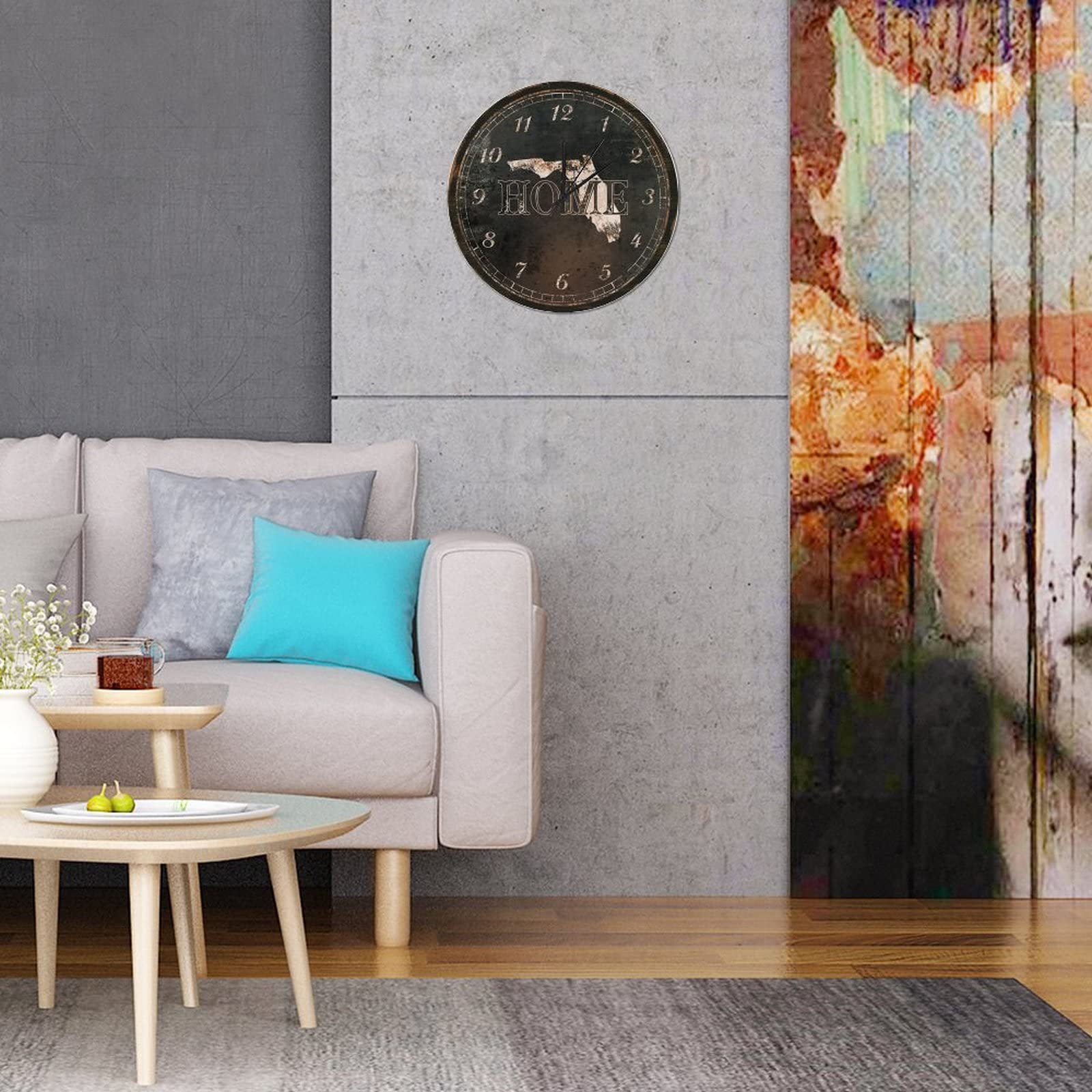 VINILITE 12 Kleurrijke Kid Wandklok Stille Decoratieve Klok