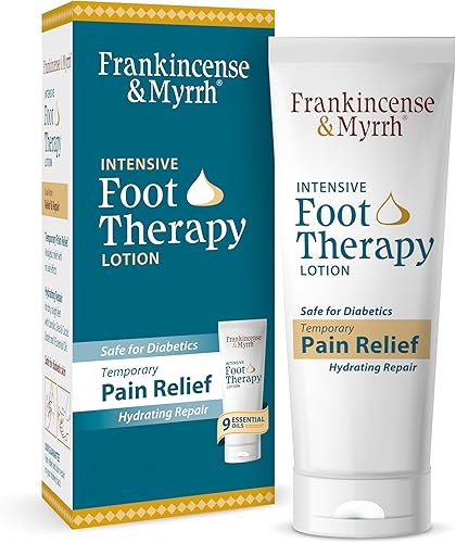 Frankincense Myrrh Loción para aliviar el dolor de pies terapia intensiva de pies crema para aliviar el dolor de neuropatía de doble acción y