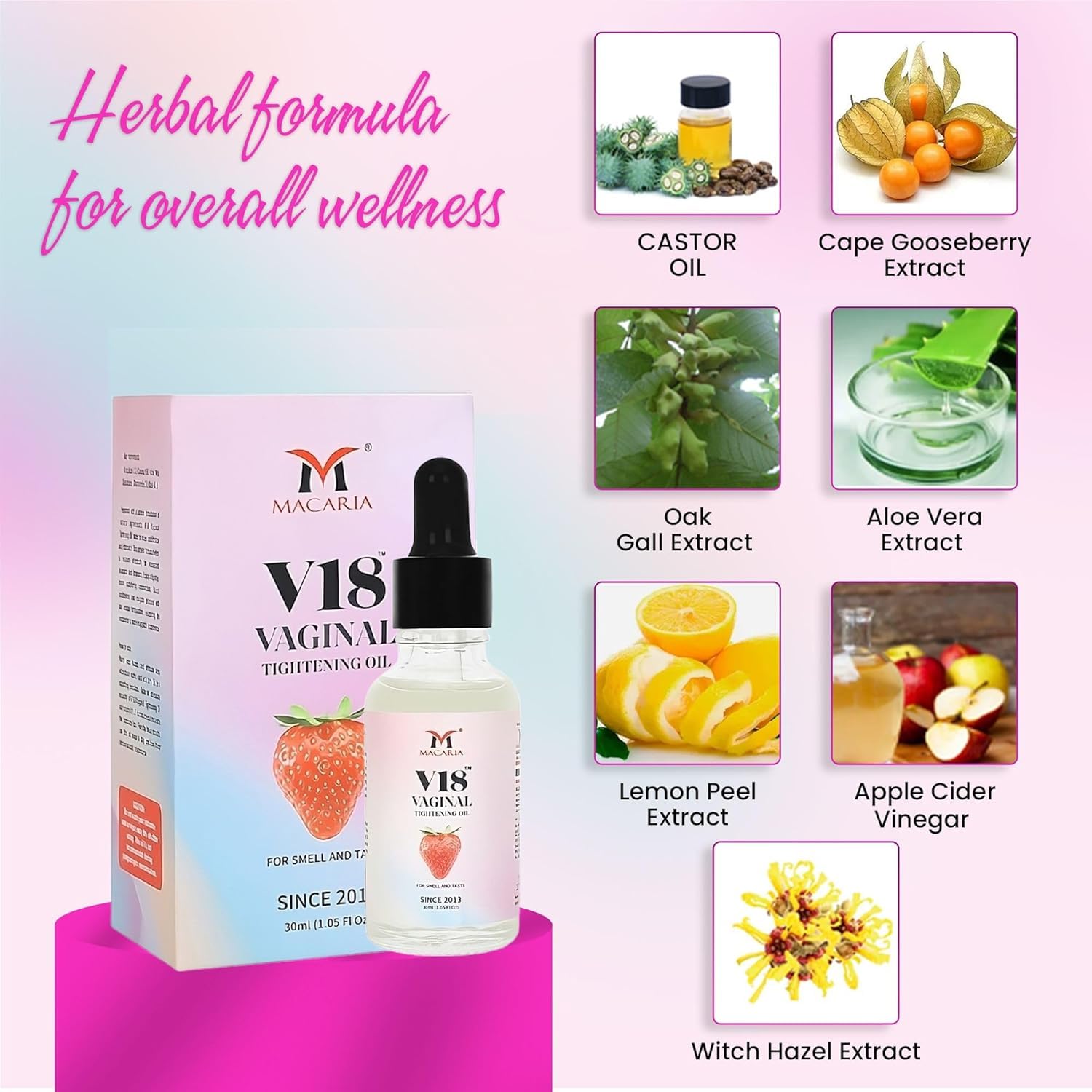 V18 TIGHT Vaginal Tightening Oil (Cream gel) - All Natural, V Tight Oil (Cream gel) for Women