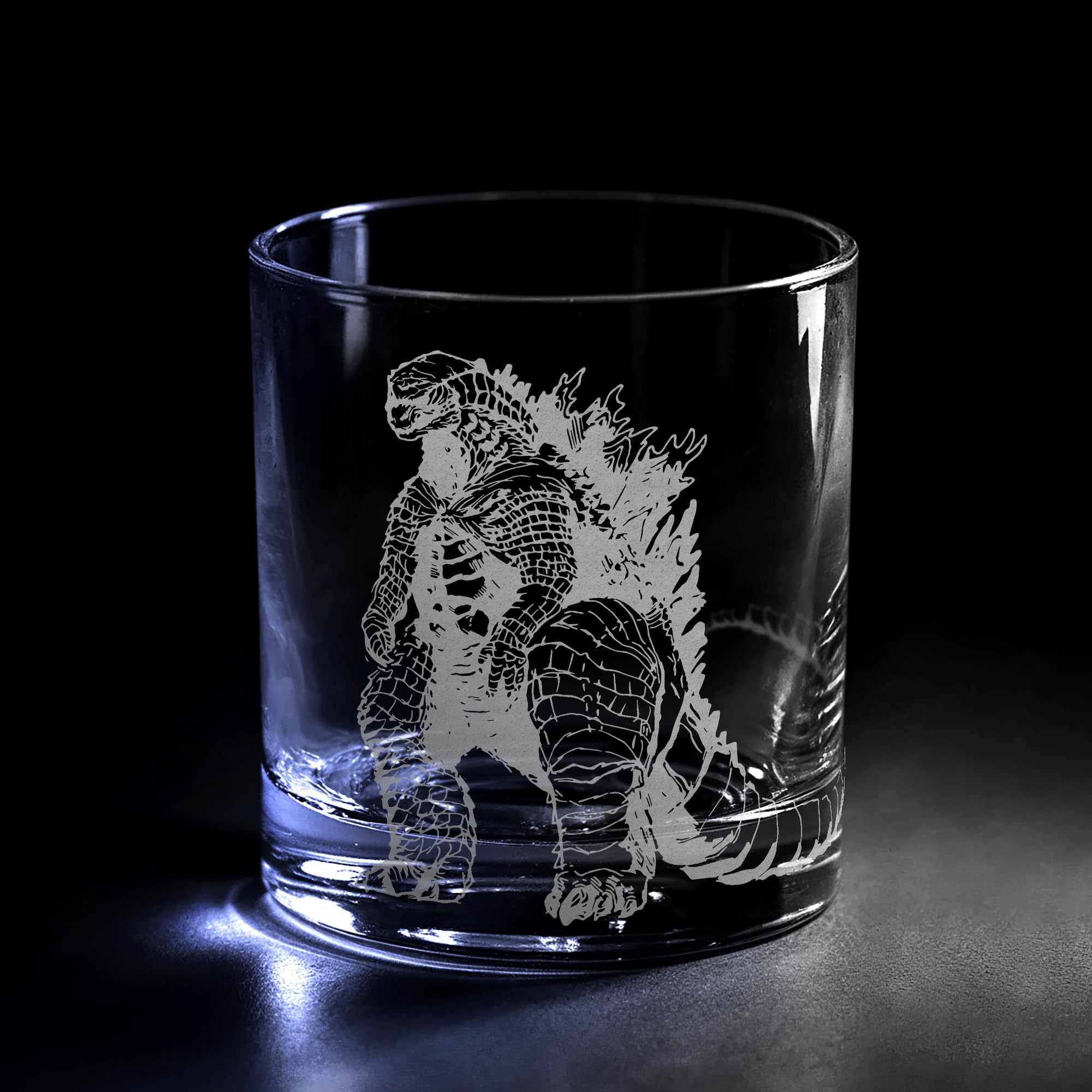 Amazon.com | GOJIRA Engraved 10.5oz Whiskey Rocks Glass | Japanese