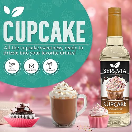 Miniatura 9 de Syruvia Jarabe de crema irlandesa para café, sabor cremoso de jarabe de café, 25.4 onzas líquidas, kosher, sin gluten, ideal para café con infusión