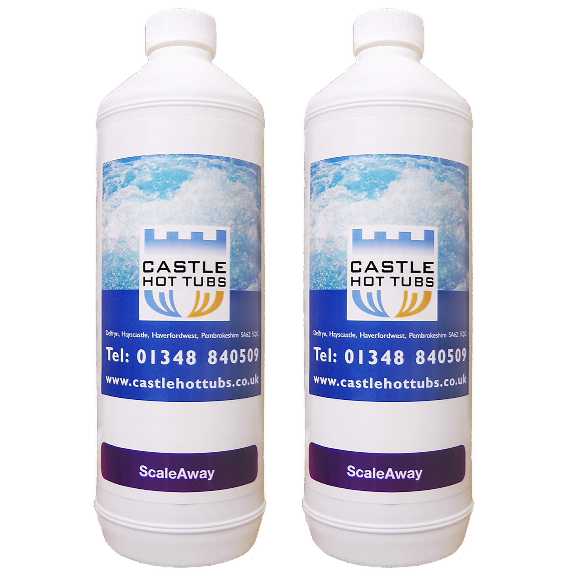 No Scale Away Hot Tub Spa REMOVE PREVENT SCALE Protect your Pump & Heater (2 x 1 Litre)