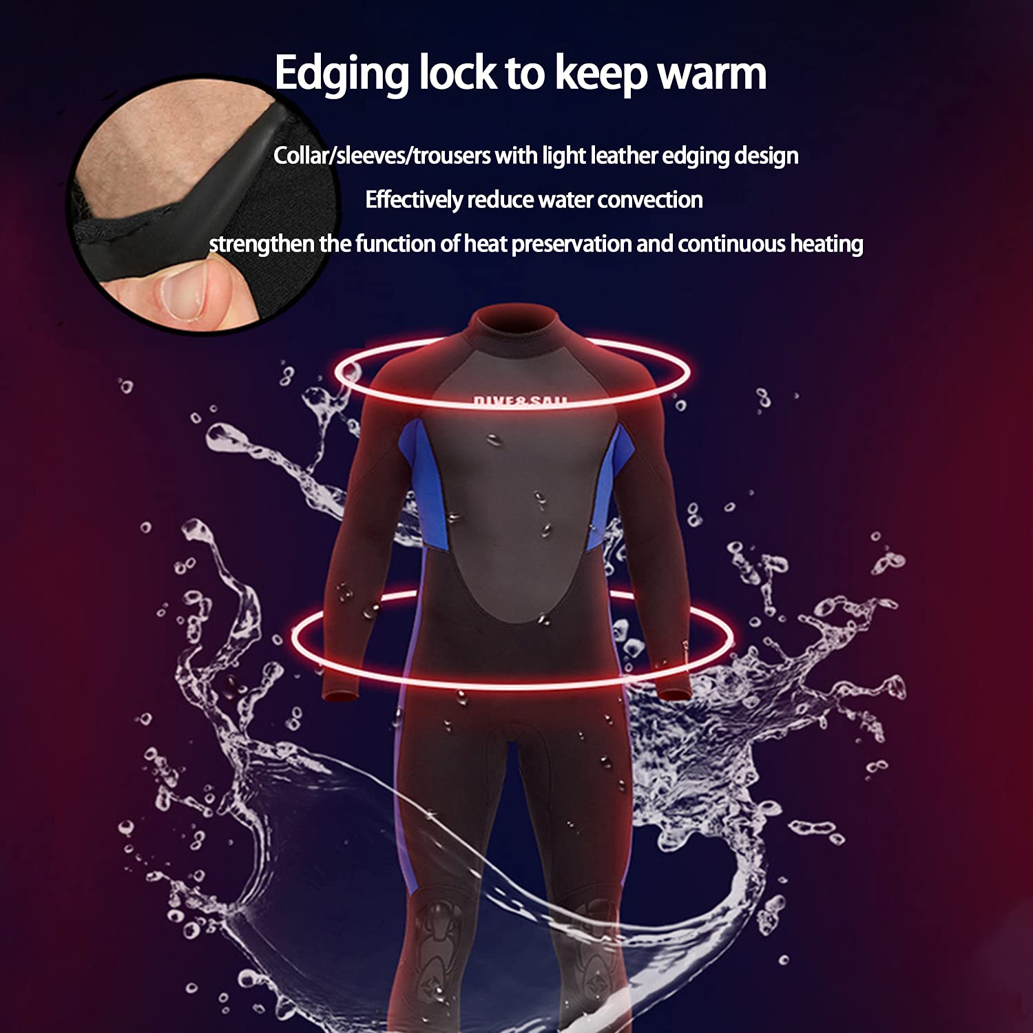 FAXIOAWA Muta Intera in Neoprene da 3 mm per Donna, Costume Intero da Triathlon per Il Corpo Addensato Caldo Muta da Immersione per Il Surf Snorkeling Pesca Subacquea