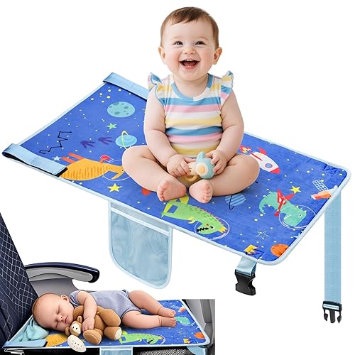 Cama de avión para niños pequeños, artículos esenciales de viaje en avión para niños, extensor de asiento de avión para niños, cama portátil de