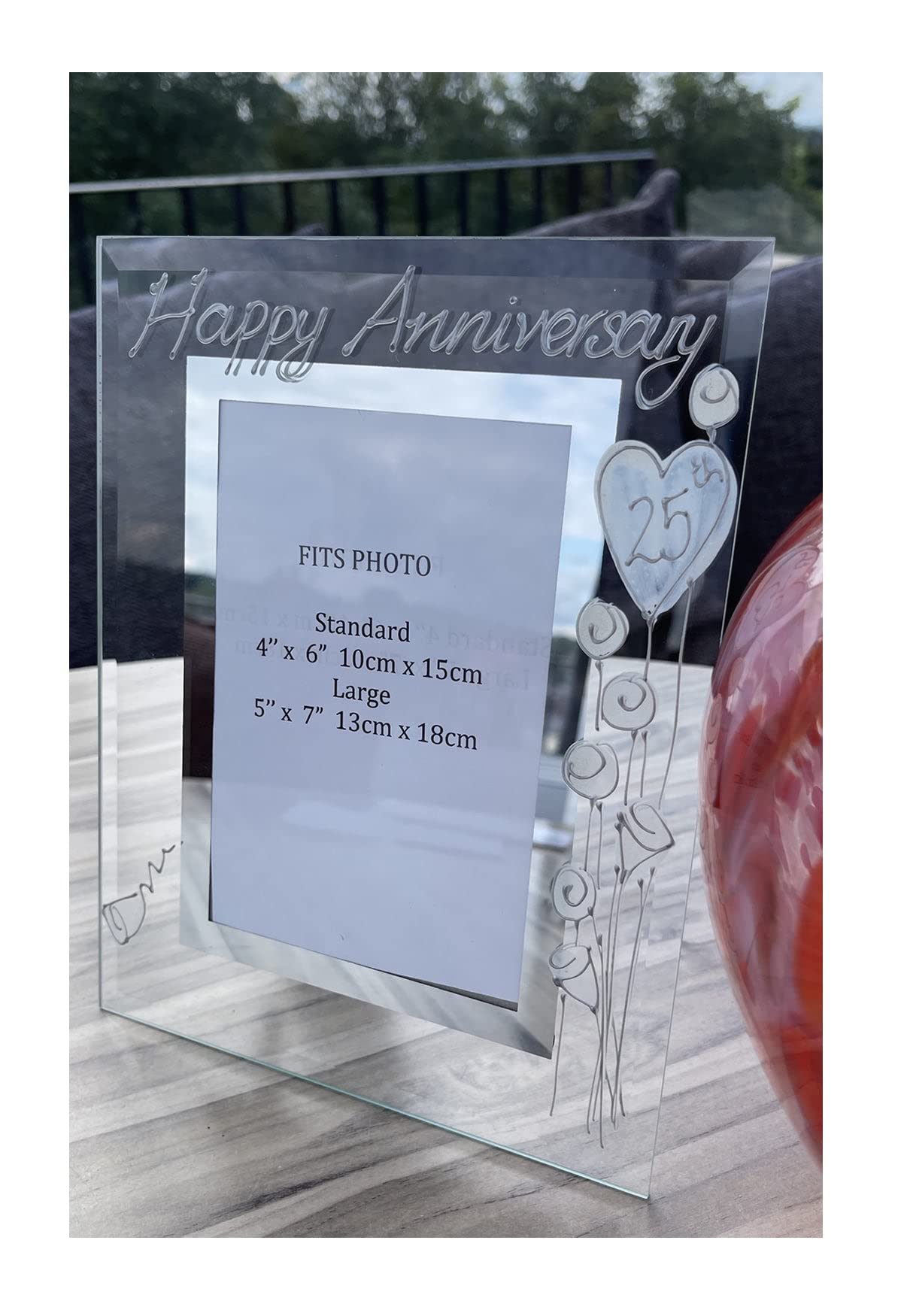 Dreamair Silver 25Th Wedding (Silver) Anniversary Photo Frame (P) (5X7) Flower