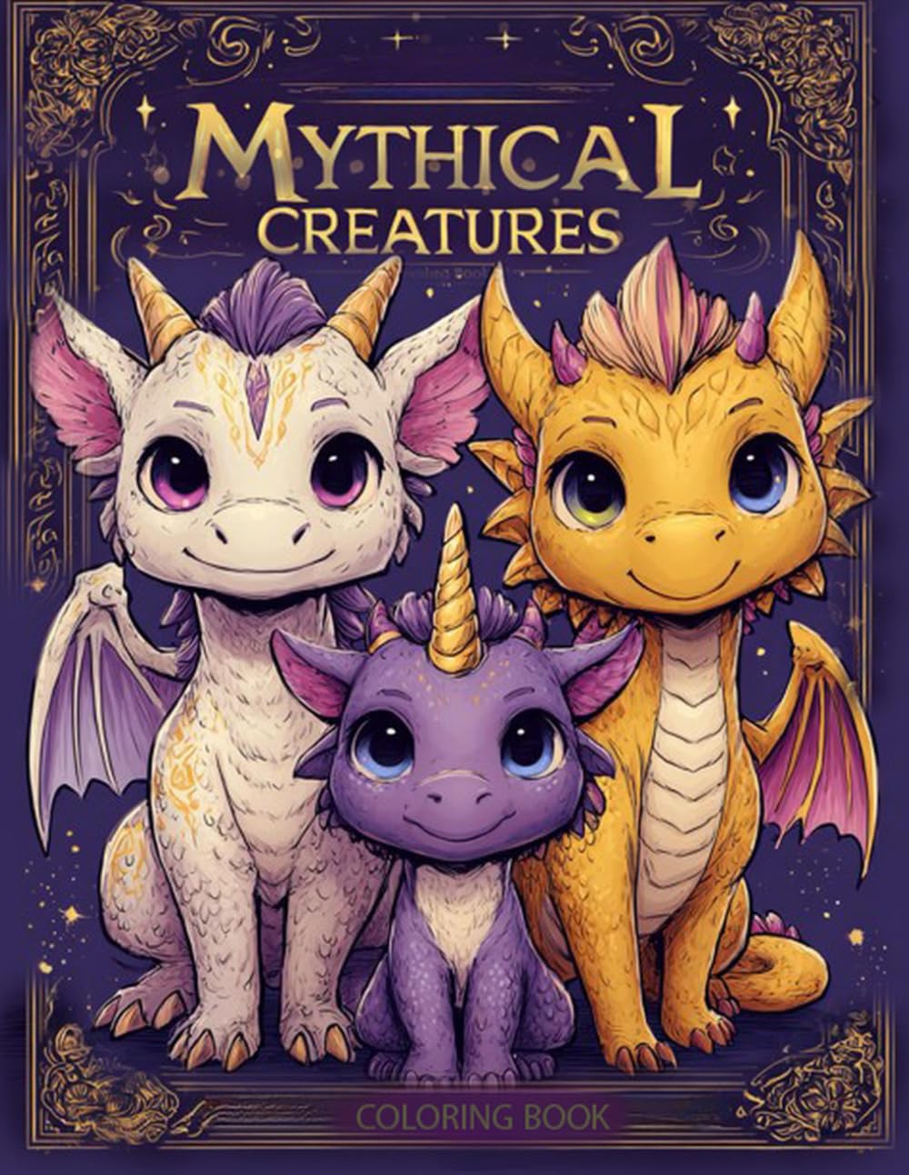 Magical Creatures! Coloring Book for Kids: 77 Adorable Mythical Creatures to Color — Dragons, Unicorns, Phoenixes, Mermaids & More!